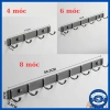 Móc treo quần áo hợp kim nhôm, thanh treo dán tường không khoan, mạnh mẽ 42.000₫