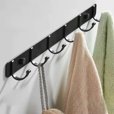 Móc treo quần áo hợp kim nhôm, thanh treo dán tường không khoan, mạnh mẽ 42.000₫