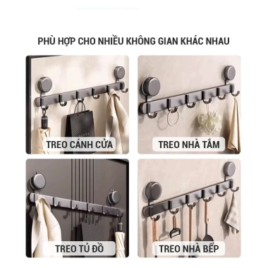 Móc treo quần áo hút chân không đa năng, Móc Cốc Hút không rỉ, lắp đặt dễ dàng, giảm giá 23% chỉ 126.788₫
