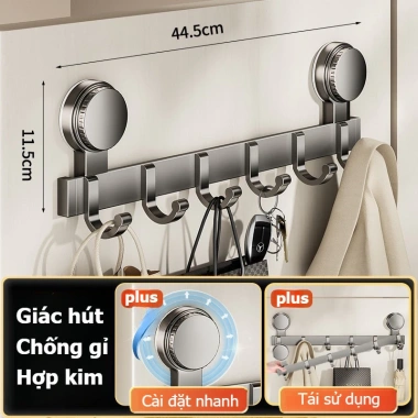 Móc treo quần áo hút chân không đa năng, Móc Cốc Hút không rỉ, lắp đặt dễ dàng, giảm giá 23% chỉ 126.788₫