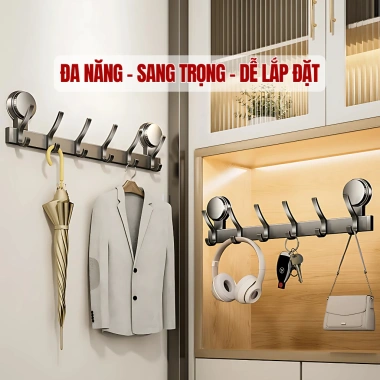 Móc treo quần áo hút chân không HIKARI EA-10 không khoan - Hút siêu chắc, treo sau cánh cửa, phòng tắm, bếp, tủ đồ 6
