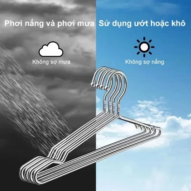 Móc treo quần áo inox 304 chắc chắn, combo 10 móc cao cấp tiện lợi, giảm còn 35.999₫ 6