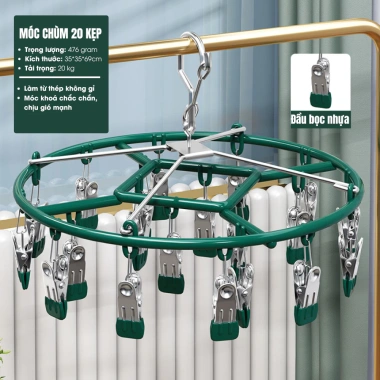 Móc Treo Quần Áo Inox Hình Tròn Nago Vòng Cung 20/24 - Kẹp Chống Gỉ Sét, Chắc Chắn, Giá 98.450₫ 7 Móc Treo Quần Áo Inox Hình Tròn Nago Vòng Cung 20/24 - Kẹp Chống Gỉ Sét, Chắc Chắn, Giá 98.450₫ 7