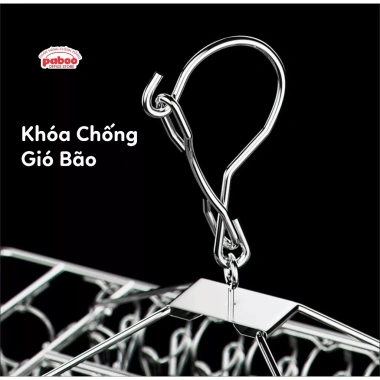 Móc treo quần áo INOX kẹp PABOO - Chùm phơi trẻ em gấp gọn 20-50 kẹp, tiện dụng 8 Móc treo quần áo INOX kẹp PABOO - Chùm phơi trẻ em gấp gọn 20-50 kẹp, tiện dụng 8