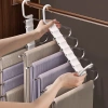 Móc Treo Quần Áo Inox Thông Minh 5-9 Tầng Đa Năng 2in1 Gấp Gọn Chất Lượng Cao HGHOME 2