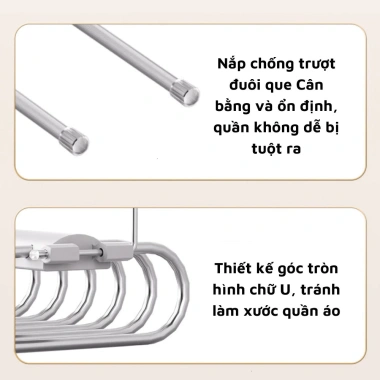 Móc Treo Quần Áo Inox Thông Minh 5 và 9 Tầng Đa Năng 2in1 Gấp Gọn - Chất Lượng Cao, Giá 90.000 8