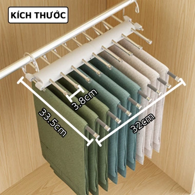 Móc Treo Quần Áo Inox Thông Minh 5 và 9 Tầng Đa Năng 2in1 Gấp Gọn - Chất Lượng Cao, Giá 90.000 9
