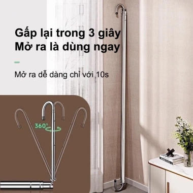 Móc Treo Quần Áo Không Đục Lỗ Điều Chỉnh Độ Cao Dễ Phơi Ngoài Trời 109.000 VND 3