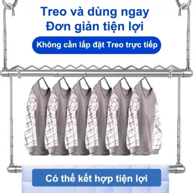 Móc Treo Quần Áo Không Đục Lỗ Điều Chỉnh Độ Cao Dễ Phơi Ngoài Trời 109.000 VND 5