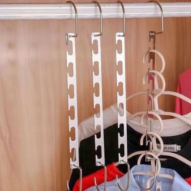 Móc treo quần áo ma thuật BENYTRO - Giá đỡ chống trượt 6 lỗ đa chức năng, giảm còn 60.060 VND 9