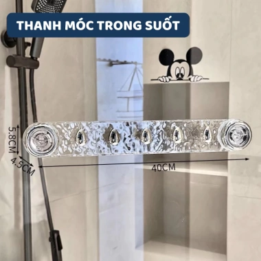 Móc treo quần áo nhà tắm hút chân không chịu lực, đa năng gắn tường bếp, còn 30.000đ 10
