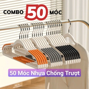Móc treo quần áo nhựa đa năng chống tuột, chống trượt - Giá chỉ 59.000đ