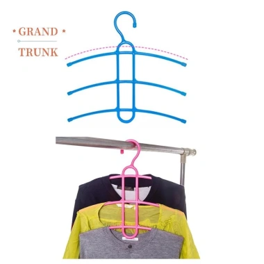 Móc treo quần áo nhựa xương cá 3 lớp - Đa năng, chống trượt, tiết kiệm không gian