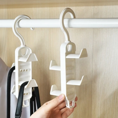 Móc Treo Quần Áo RUMI 6 Chấu Đỏ Bi Đa Năng Di Động Tiết Kiệm Không Gian HJV40