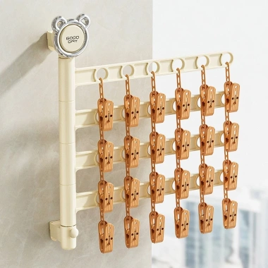 Móc treo quần áo trẻ em 3 tầng - Giá treo tất chắc chắn, bền bỉ, giá chỉ 72.000đ 8