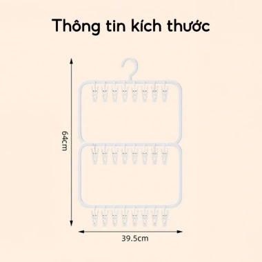 Móc Treo Quần Áo Trẻ Em JYooHome - Kẹp Nhựa Đa Năng Chống Tuột, Phơi Quần Áo 76.000₫ 9