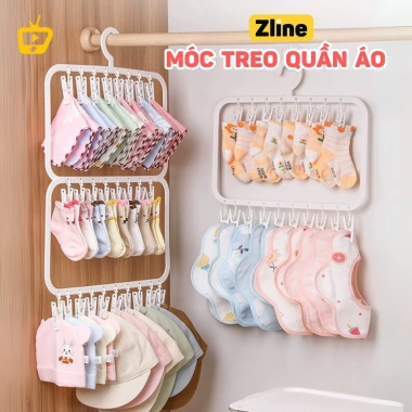 Móc Treo Quần Áo Trẻ Em TRENDY - Móc Trùm Đồ Treo Khăn, Tất, Bao Tay, Bao Chân, Mũ - Giá 61.000₫