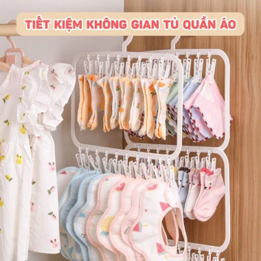 Móc Treo Quần Áo Trẻ Em TRENDY - Móc Trùm Đồ Treo Khăn, Tất, Bao Tay, Bao Chân, Mũ - Giá 61.000₫