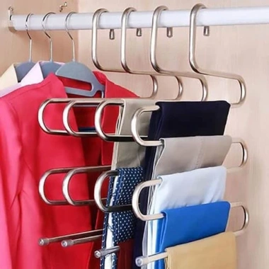 Móc Treo Quần Áo và Khăn Đa Năng 5 Tầng Inox Sáng Bóng - Cao Cấp, Giá 16.500₫ 4