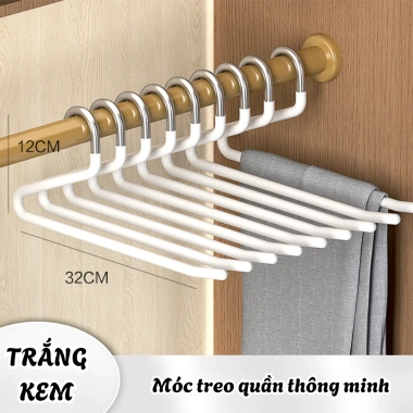 Móc treo quần chống trượt, bọc nhựa dày không nhăn - phù hợp tủ hẹp, giảm 21% 10 Móc treo quần chống trượt, bọc nhựa dày không nhăn - phù hợp tủ hẹp, giảm 21% 10