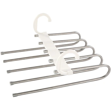 Móc treo quần inox HOMEK 5/9 trong 1 gấp gọn đa năng - Giá chỉ 69.000đ, xếp đồ tủ quần áo tiện lợi 10