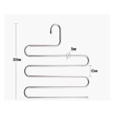 Móc treo quần và khăn inox 5 tầng uốn lượn tiện lợi đa năng tiết kiệm không gian tủ áo 8