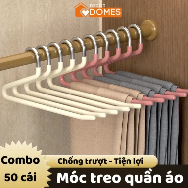 Móc Treo Quần Z Bọc Nhựa Cao Cấp DOMS - Chống Trượt, Chống Nhăn, Giá 53.000đ