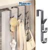 Móc treo sau cửa đa năng thép cacbon - không khoan đục, treo túi xách, quần áo 32.000₫