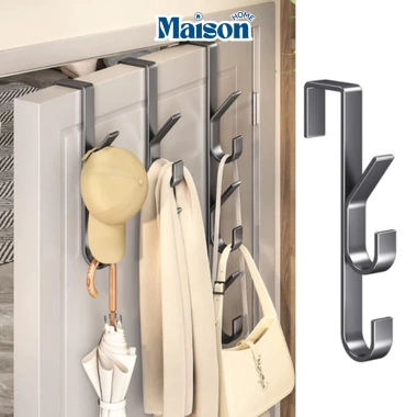 Móc treo sau cửa đa năng thép cacbon - không khoan đục, treo túi xách, quần áo 32.000₫