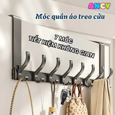 Móc Treo Sau Cửa Không Khoan Đục Thép Không Gỉ - Tiết Kiệm Không Gian Đa Năng