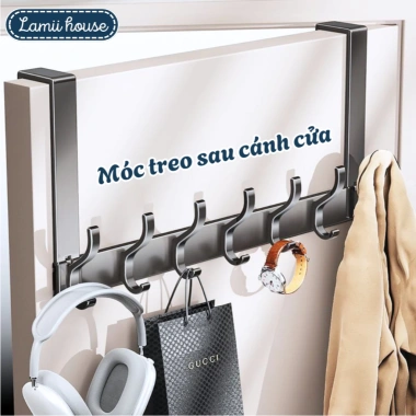 Móc treo sau cửa tiết kiệm không gian thép không gỉ không khoan – nhận hàng trước Tết giá 116k