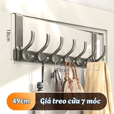 Móc treo sau cửa tiết kiệm không gian thép không gỉ không khoan – nhận hàng trước Tết giá 116k