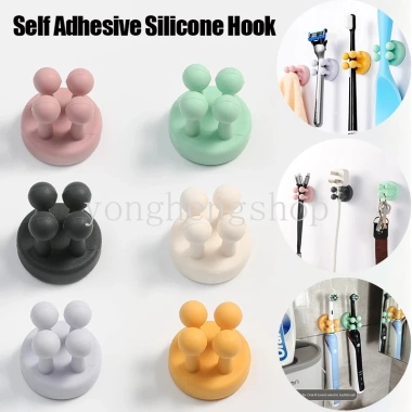 Móc Treo Silicone Đa Năng Gắn Tường - Đánh Răng & Dao Cạo Râu Cho Gia Đình