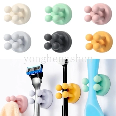 Móc Treo Silicone Đa Năng Gắn Tường - Đánh Răng & Dao Cạo Râu Cho Gia Đình