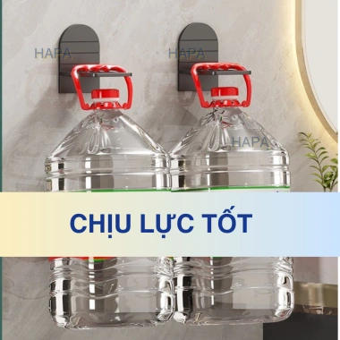 Móc treo sữa tắm, dầu gội, nước rửa tay nhôm không gỉ dán tường không khoan – HAPA cao cấp 44k