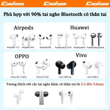 Móc treo tai nghe chống rơi cho AirPods Pro 4/3/2/1 và AirPods 2 - tương thích rộng, giá 22.800 VND