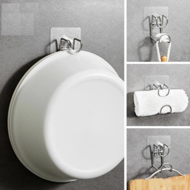 Móc Treo Thau, Chậu Đồ Dùng Nhà Bếp Inox 304 - Đa Năng, Giá 18.000₫ 2