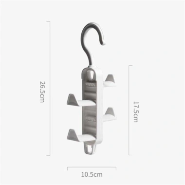 Móc treo tủ quần áo hai mặt xoay 360° + Túi đựng khăn quàng cổ tháo rời - Giá chỉ 62.260₫