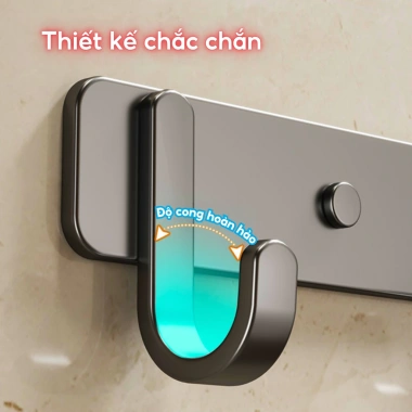 Móc treo tường đa năng thép carbon chống gỉ, kèm keo dán và ốc vít - Giá 39.000₫ 5