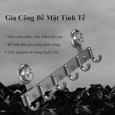 Móc treo tường hút chân không HABO nhựa ABS treo quần áo, túi xách không khoan