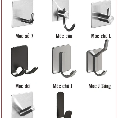 Móc treo tường inox 304 siêu dính, không khoan, đa năng - 7.150₫