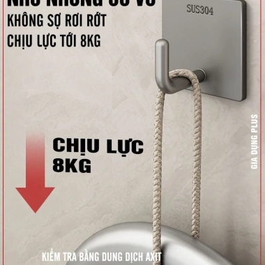 Móc treo tường inox 304 siêu dính, không khoan, đa năng - 7.150₫ 5 Móc treo tường inox 304 siêu dính, không khoan, đa năng - 7.150₫ 5