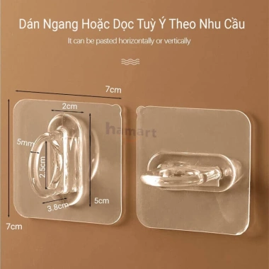 Móc Tròn Đa Năng Nhựa ABS Dán Tường Siêu Dính - Treo Tủ Lạnh, Nhà Tắm, Giá 8.000₫ 5