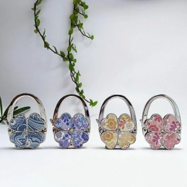 Móc túi xách OLVIDO - Móc treo ví hoa cỏ bốn lá, giá đỡ ví di động, thiết kế bền bỉ, phong cách sáng tạo 6