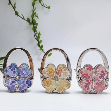 Móc túi xách OLVIDO - Móc treo ví hoa cỏ bốn lá, giá đỡ ví di động, thiết kế bền bỉ, phong cách sáng tạo 7