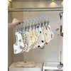 Móc vòm 20 kẹp đa năng treo đồ lót, tất, vớ, quần áo, thép không gỉ bọc PP, chống trượt, chống gió, giá 23.800đ 5