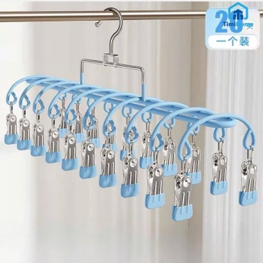 Móc Vòm 20 Kẹp Treo Quần Áo Chống Trượt Chống Gió Thép Bọc Nhựa - Giá 49.999 VND 3