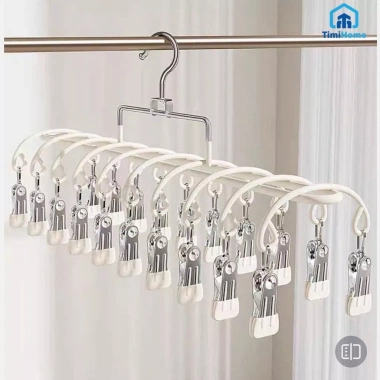 Móc Vòm 20 Kẹp Treo Quần Áo Chống Trượt Chống Gió Thép Bọc Nhựa - Giá 49.999 VND 4