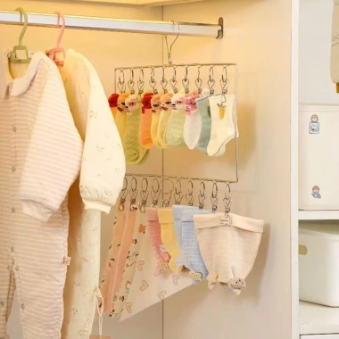 Móc Vuông Inox 4 ly – Treo Quần Áo Em Bé, Đồ Lót, Tất Vớ, Chống Trượt – 25k