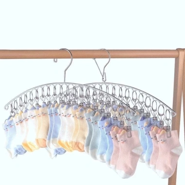 Móc Vuông Inox 4 ly – Treo Quần Áo Em Bé, Đồ Lót, Tất Vớ, Chống Trượt – 25k